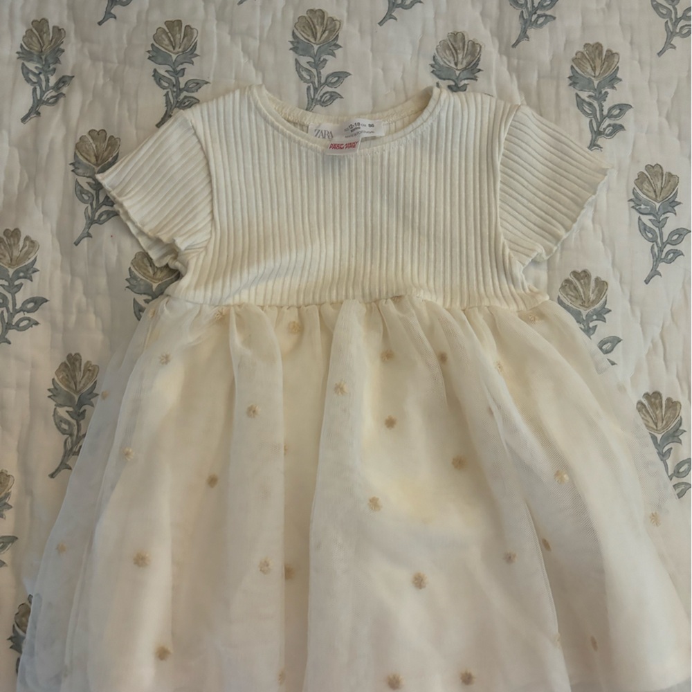 Zara 12-18 cream dress